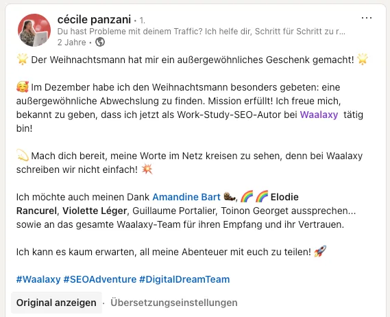 Cecile panzani promotion post de