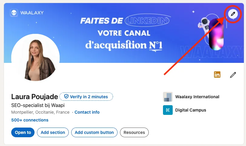 Edit banner picture on linkedin