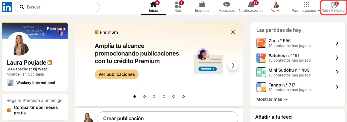 Acceder a sales navigator