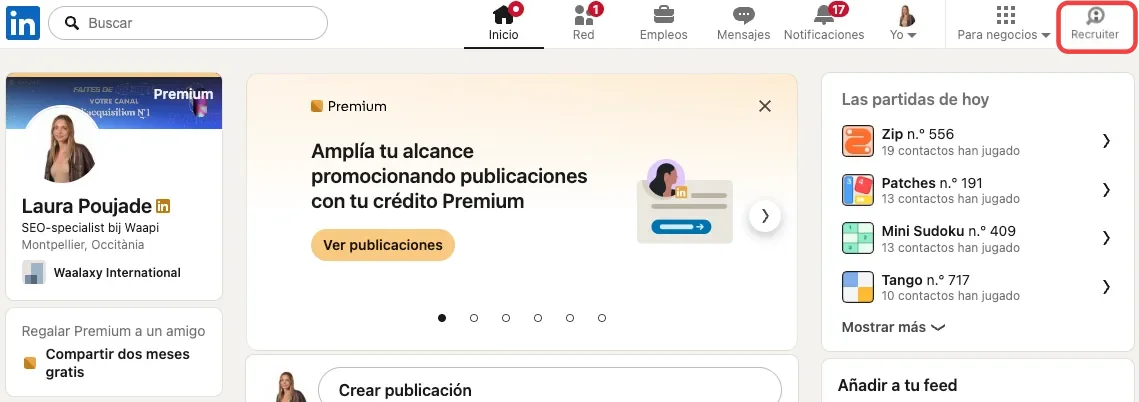 Acceder a recruiter