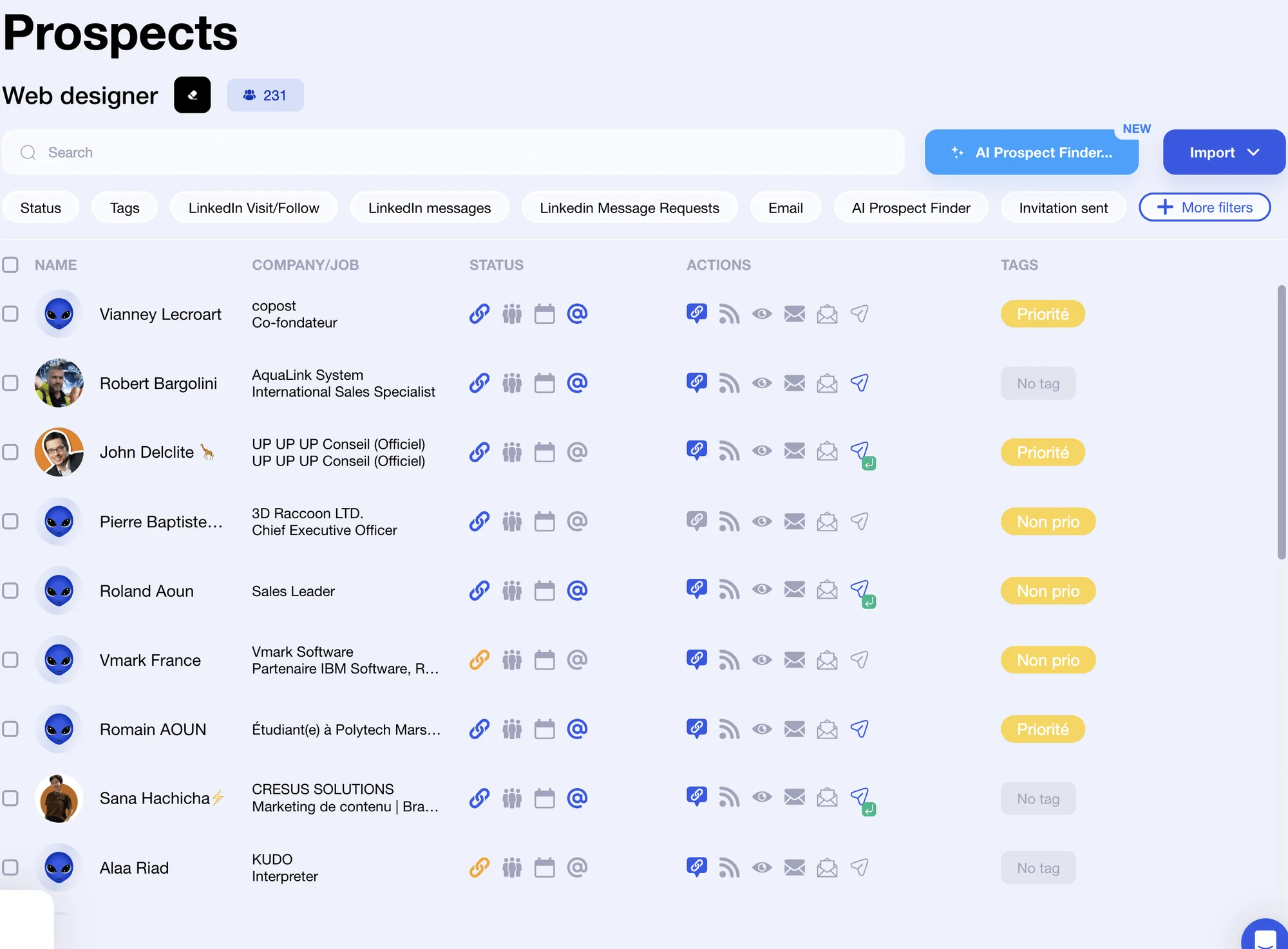 Waalaxy features