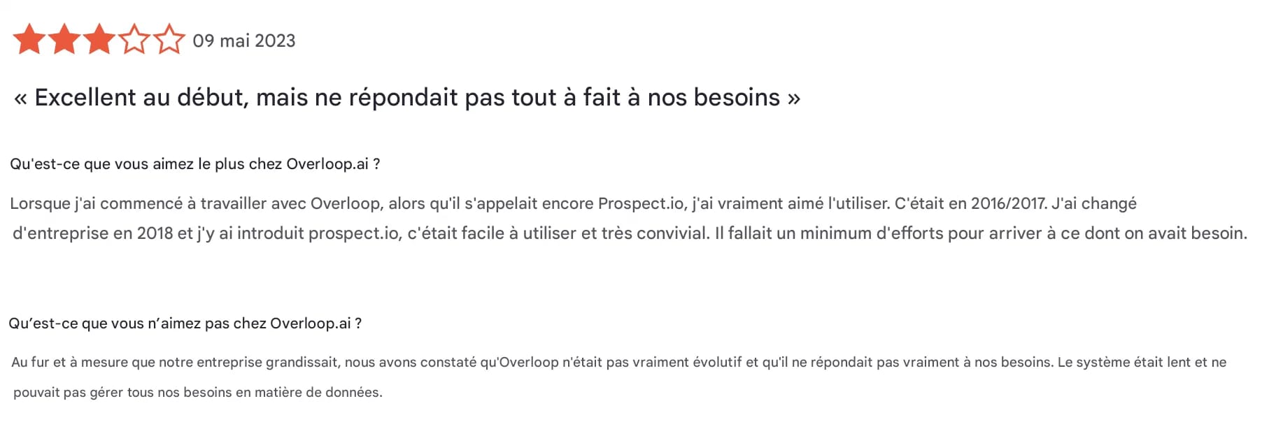 Avis client 4/5 étoiles : service rapide et efficace malgré quelques délais de réponse