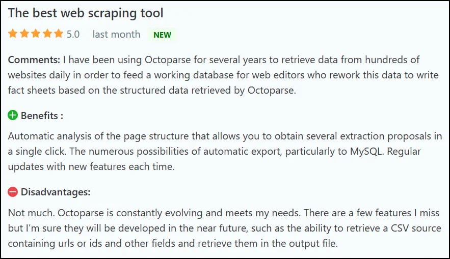Recensioni di Octoparse