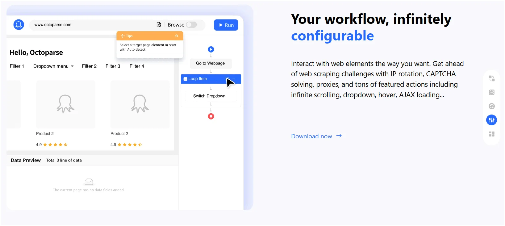 octoparse automatisierter Arbeitsablauf