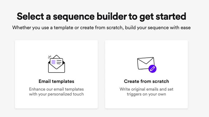 select sequence builder to get started