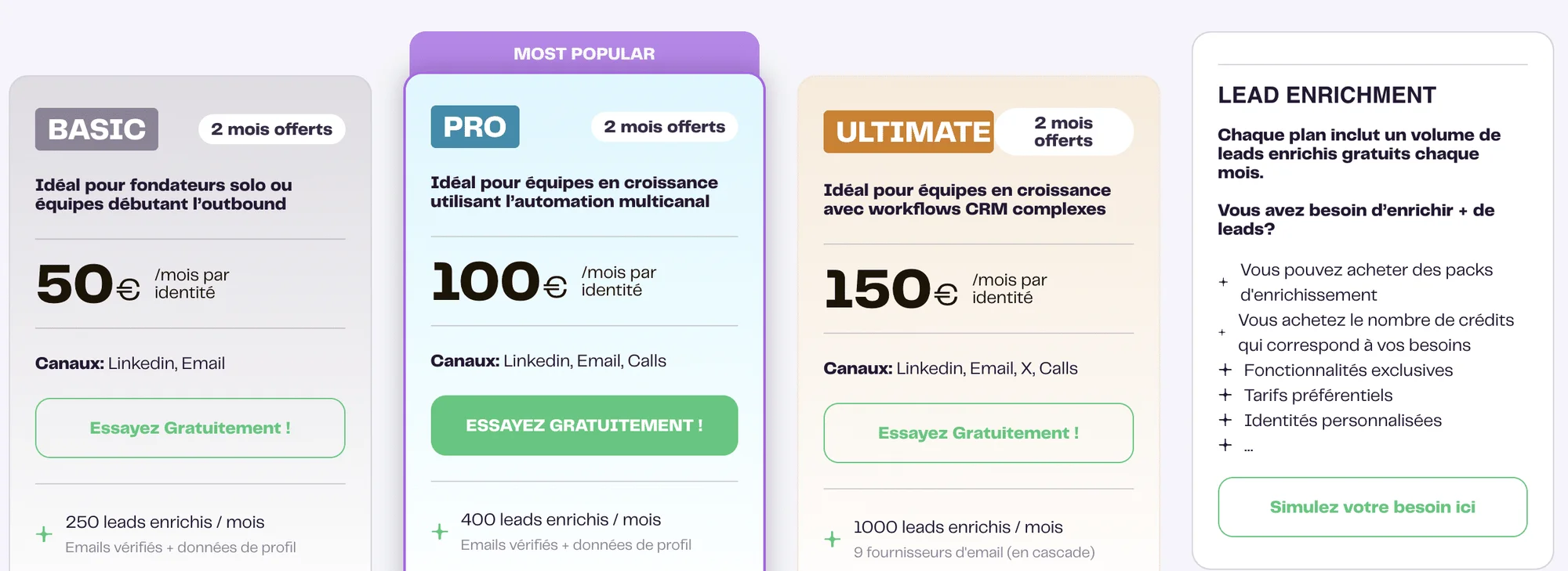 Preços da La Growth Machine