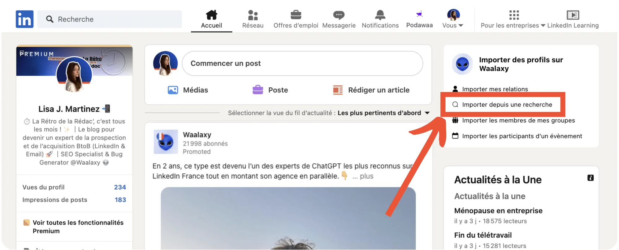 recolha de dados do linkedin