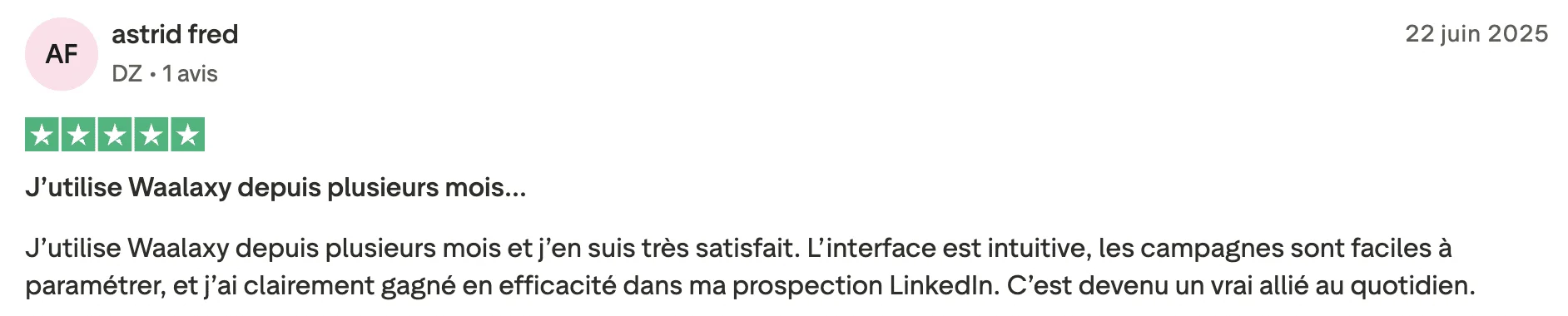 Waalaxy avis Bardeen extension