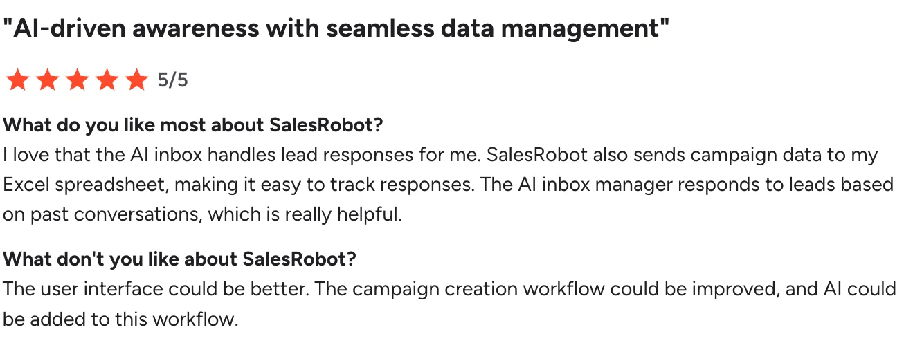 Salesrobot reviews