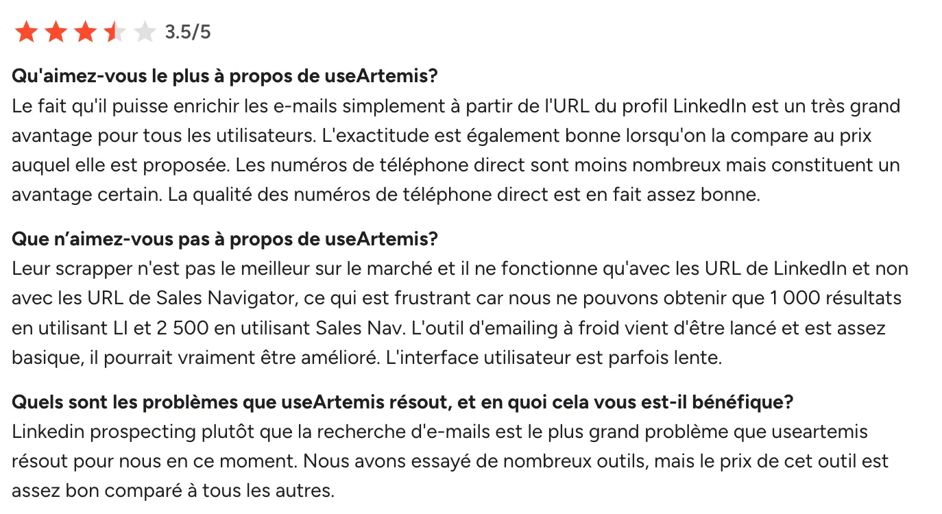UseArtémis reviews client