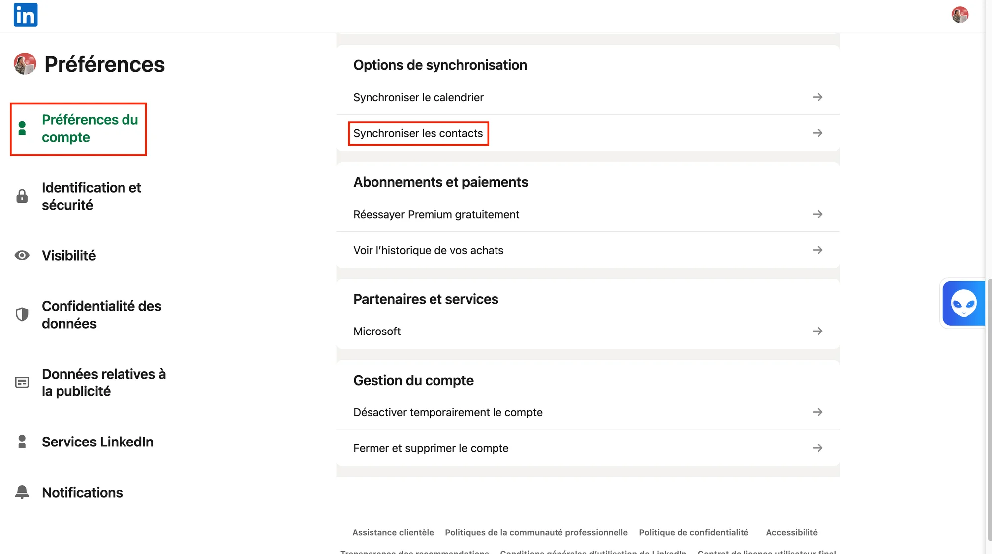 Empêcher LinkedIn d'envoyer des invitations automatiques