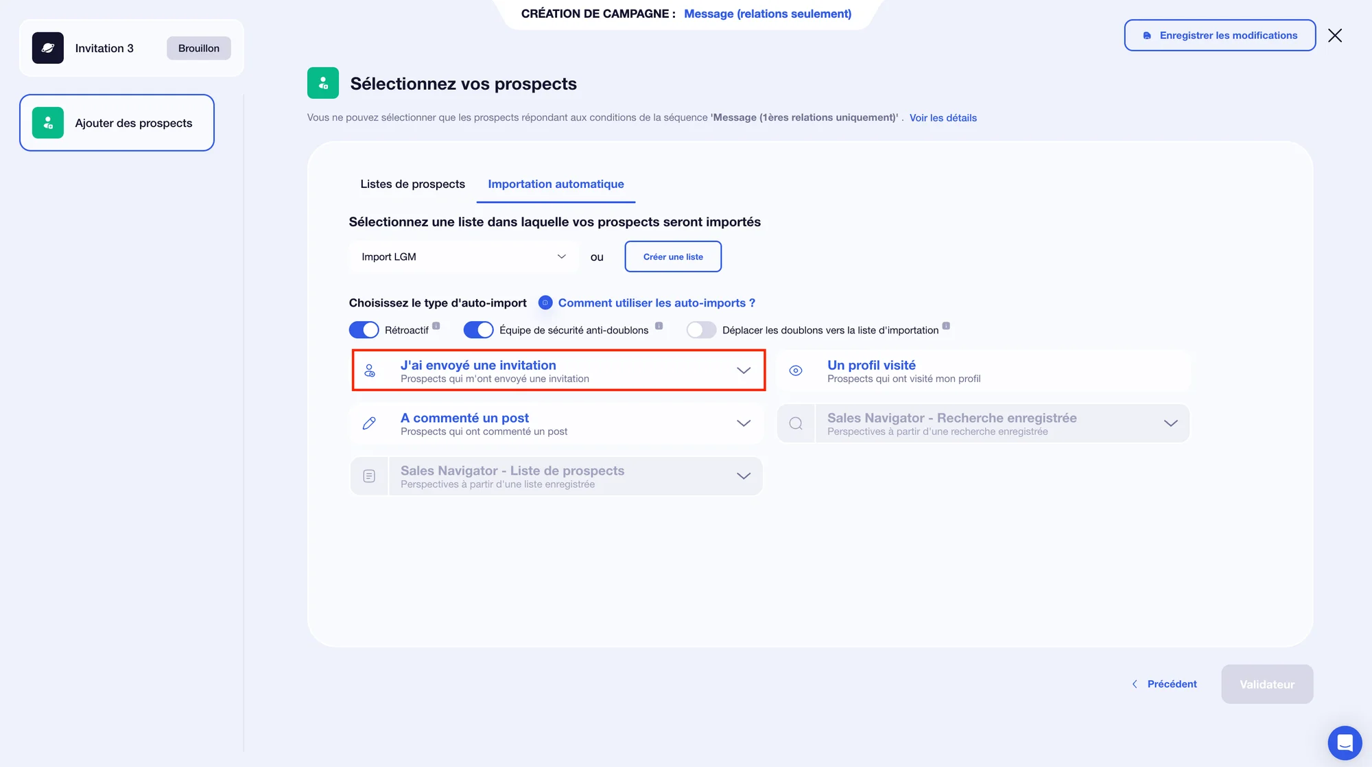Envoyer automatiquement une invitation LinkedIn en réponse à une demande reçue