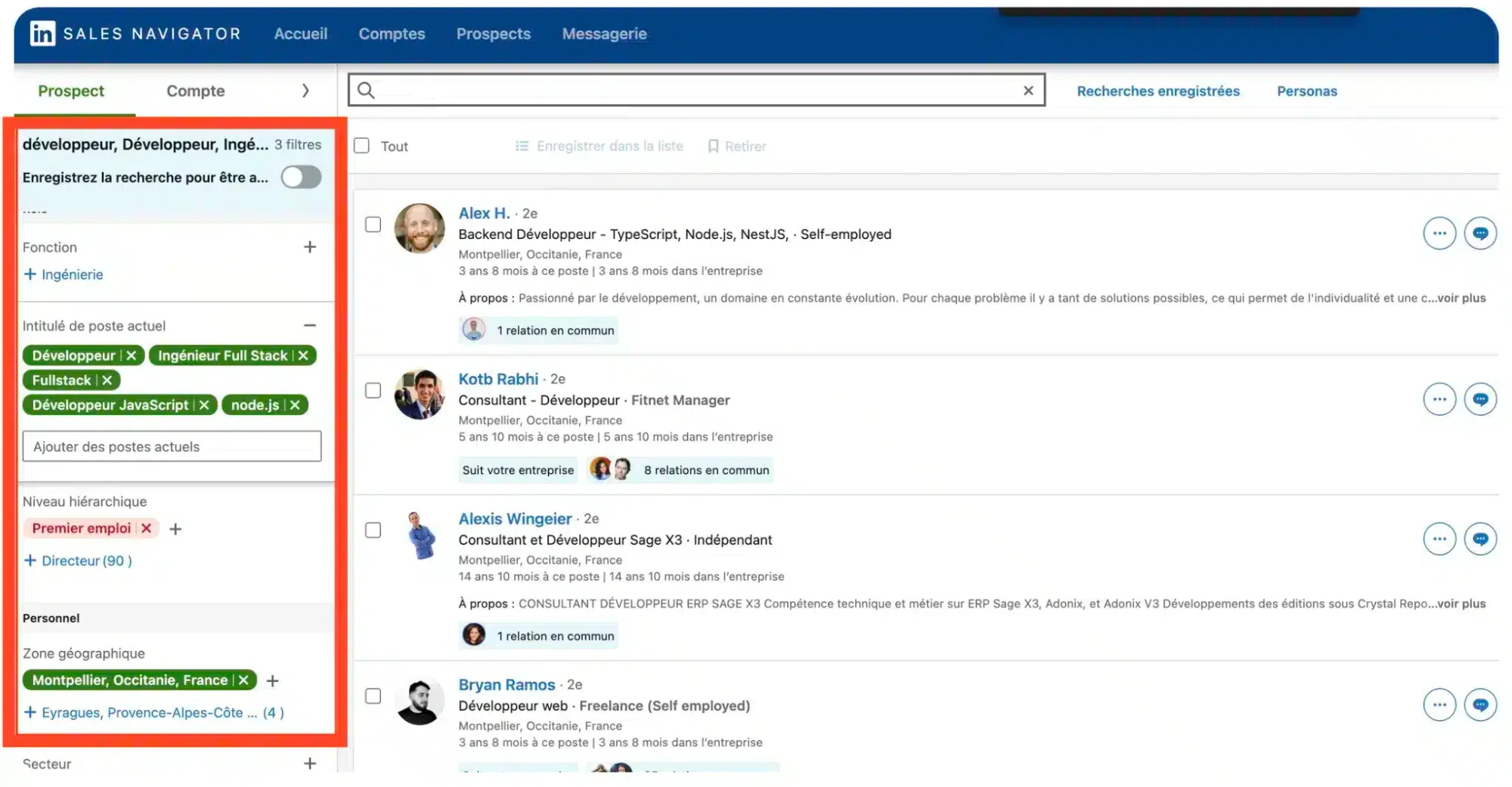 LinkedIn targeting