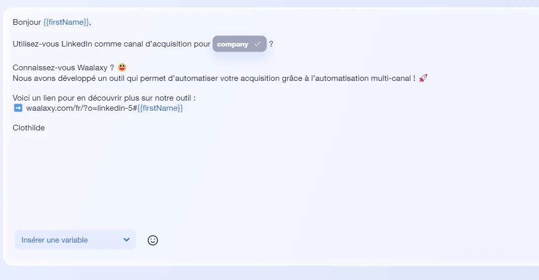 Invitation à essayer l'automatisation Waaaxy pour LinkedIn