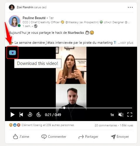 télécharger vidéo LinkedIn