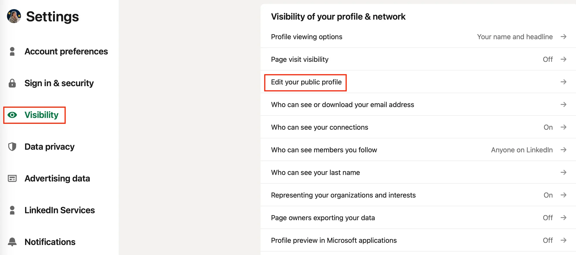 URL de LinkedIn