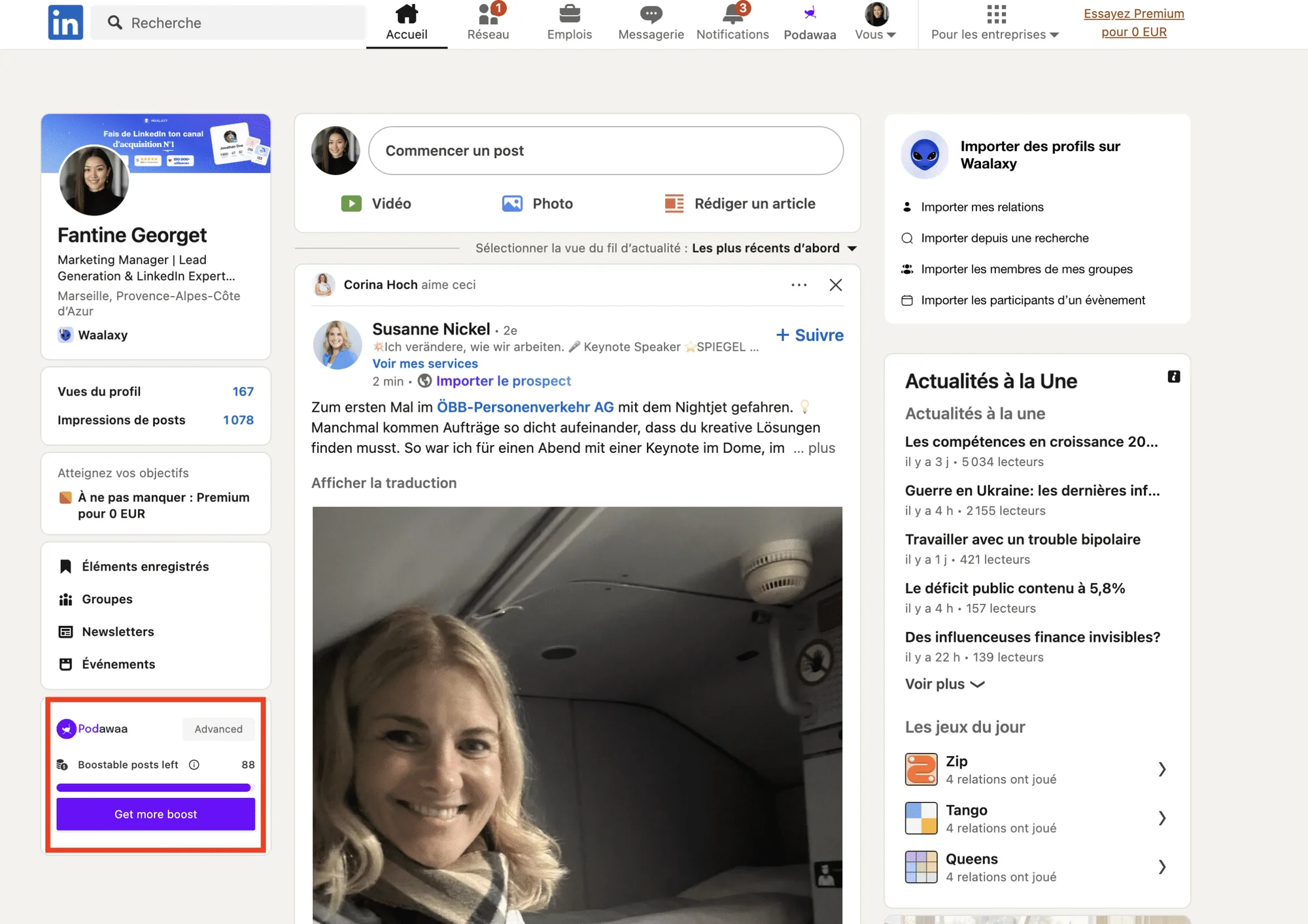 Podawaa Vagens do LinkedIn