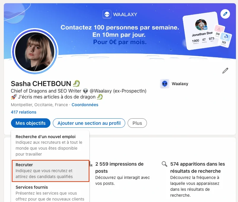Profil LinkedIn de Sasha Chetboun, Chief of Dragons et SEO Writer à Montpellier