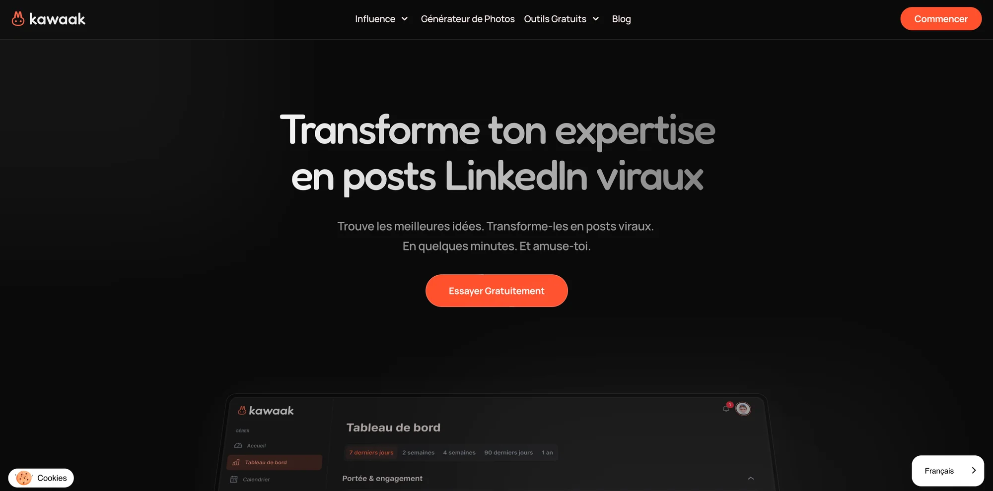Kawaak : Générateur de post LinkedIn