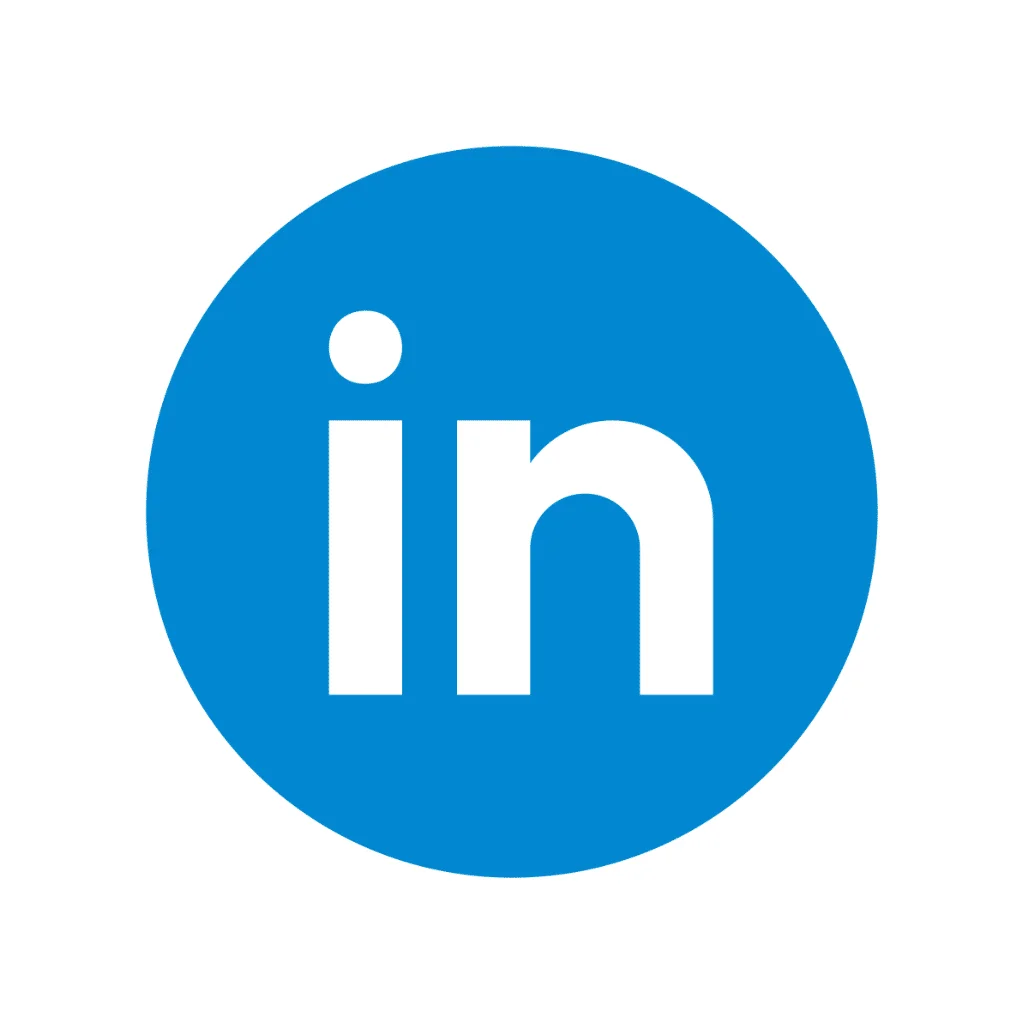 LinkedIn logo png round blue