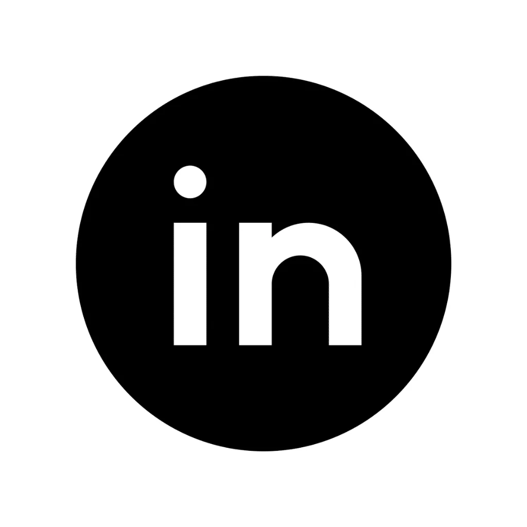 LinkedIn logo png black round
