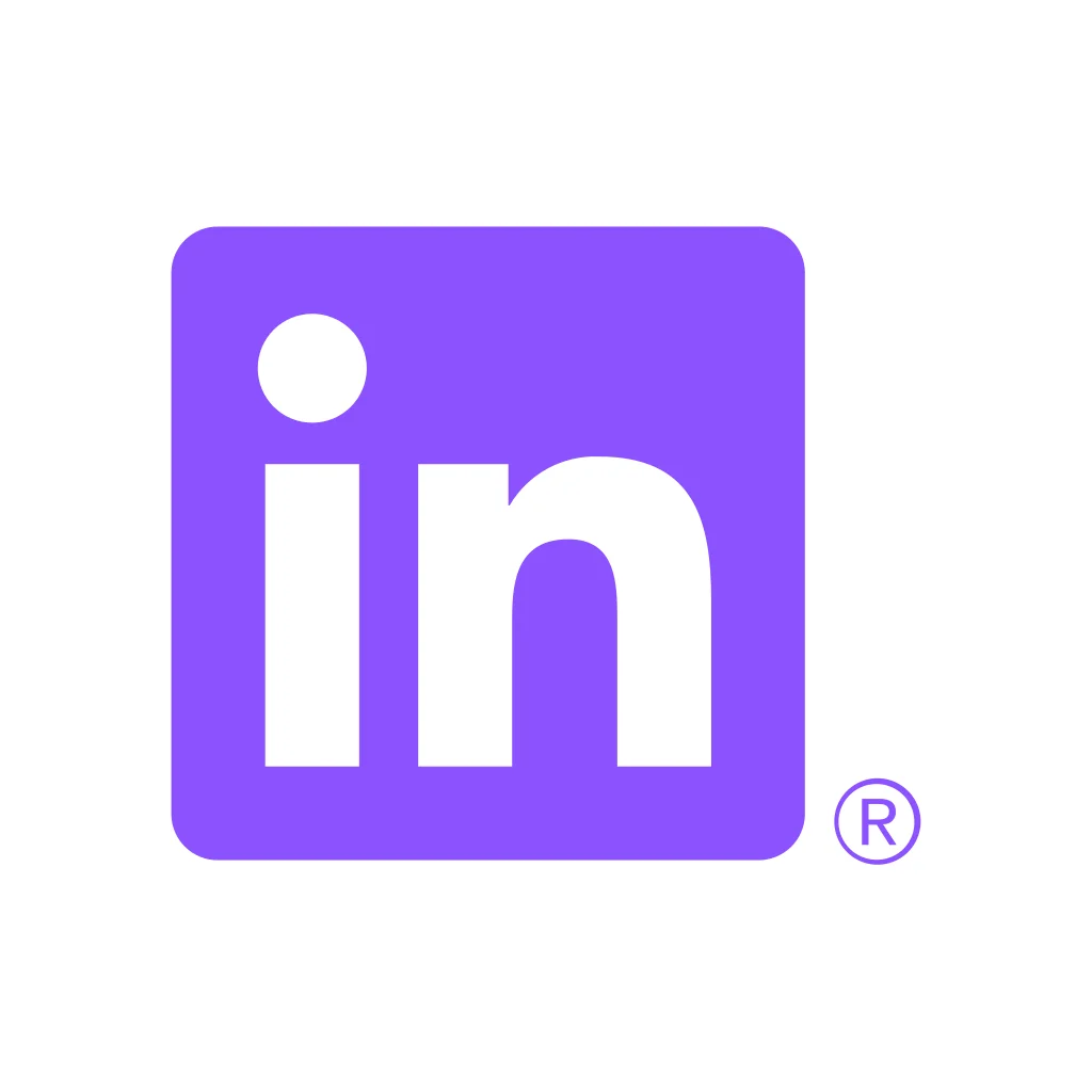 LinkedIn logo icon svg (purple)