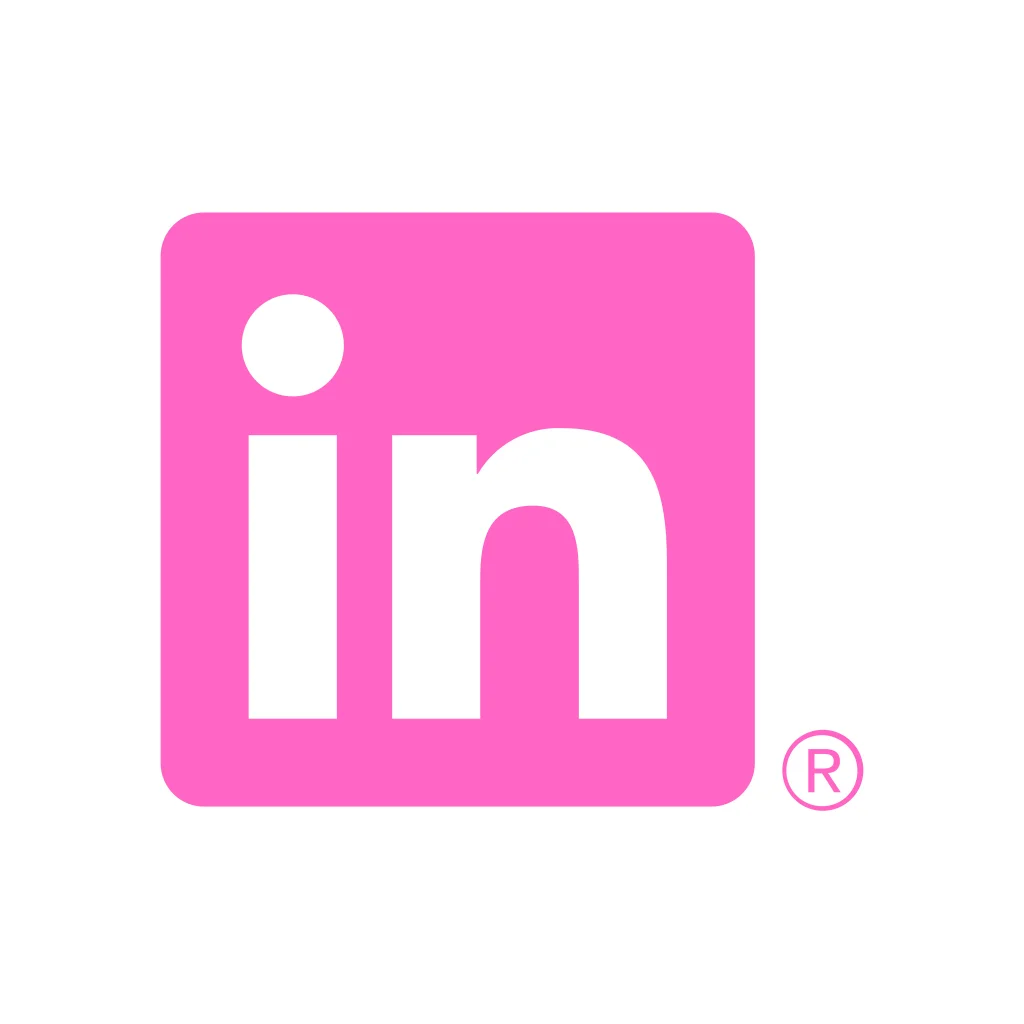 LinkedIn logo icon svg (pink)