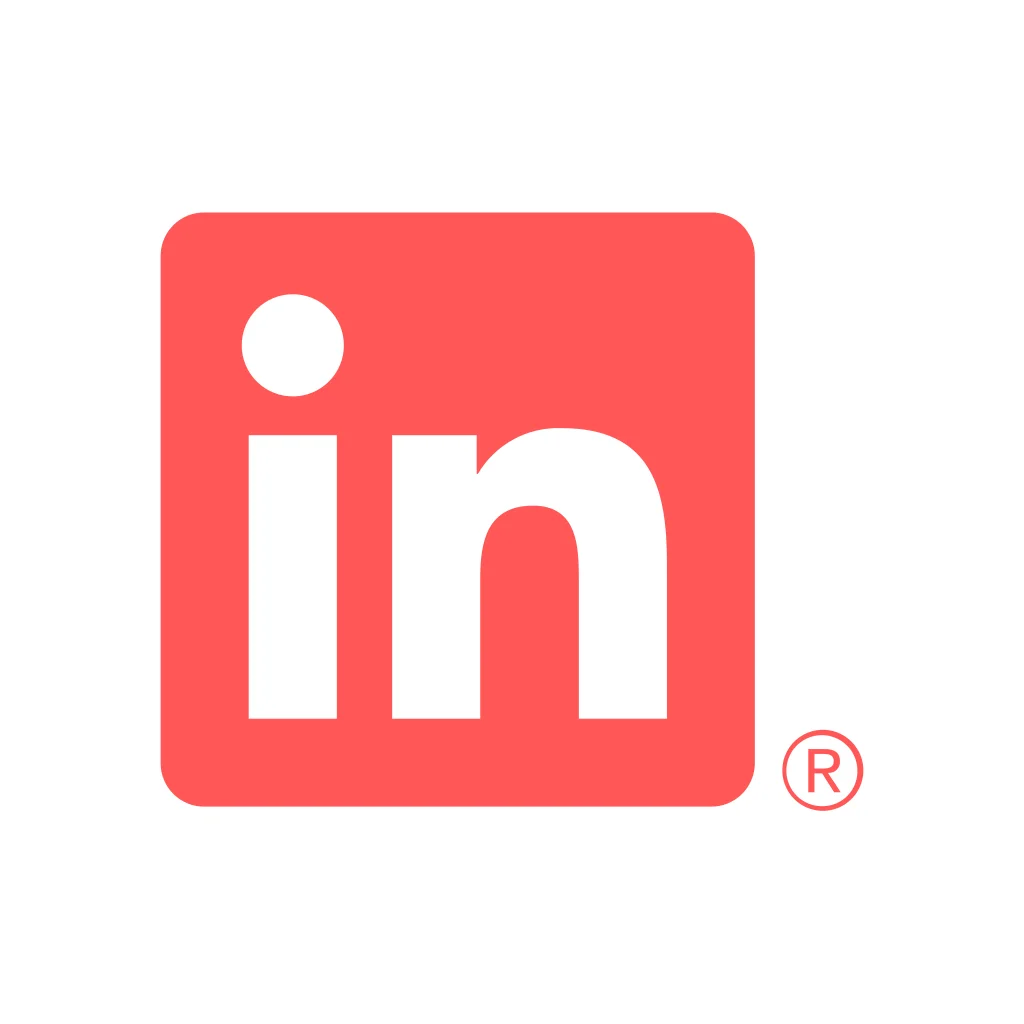 LinkedIn logo icon svg (red)