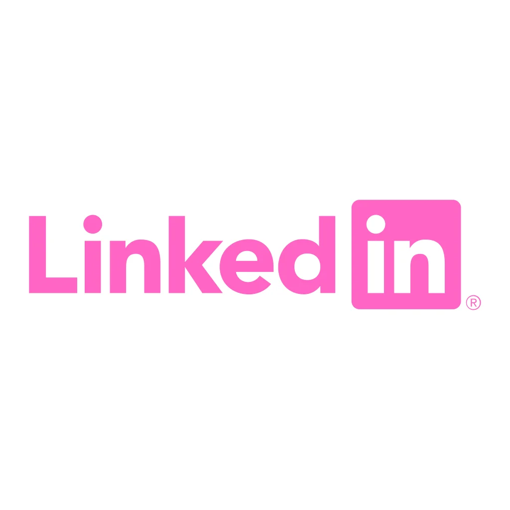 LinkedIn svg logo (pink)