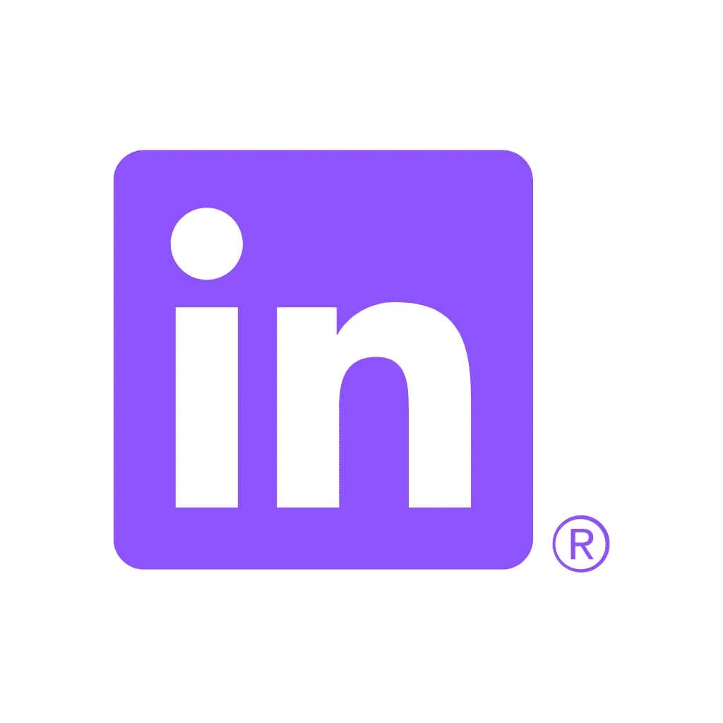 LinkedIn Logo png icon (purple)