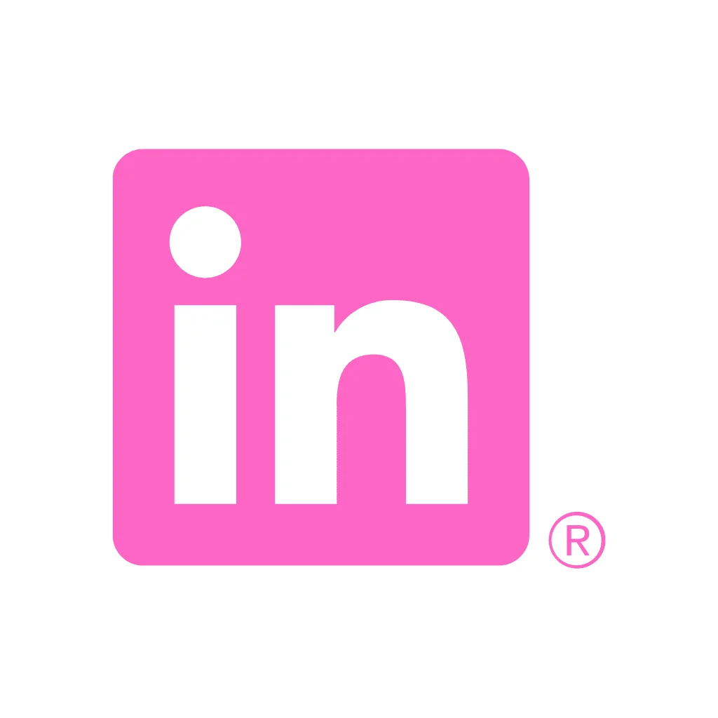 LinkedIn png icon (pink)