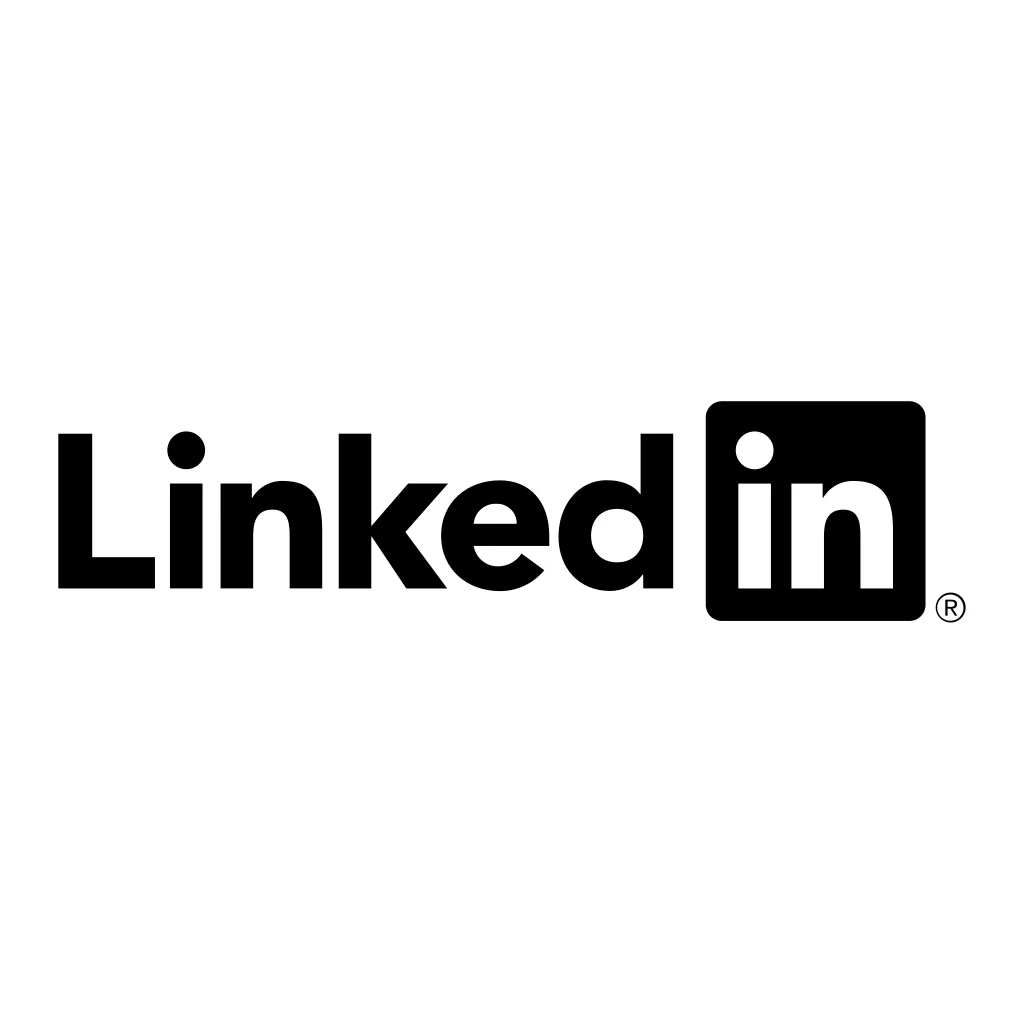 LinkedIn Logo svg black