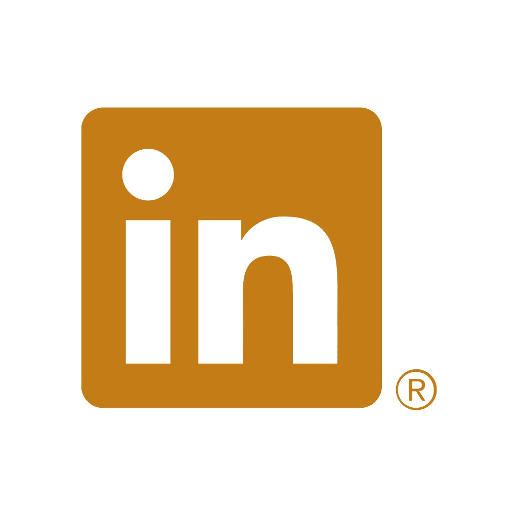 LinkedIn Logo icon png (golden yellow LinkedIn)