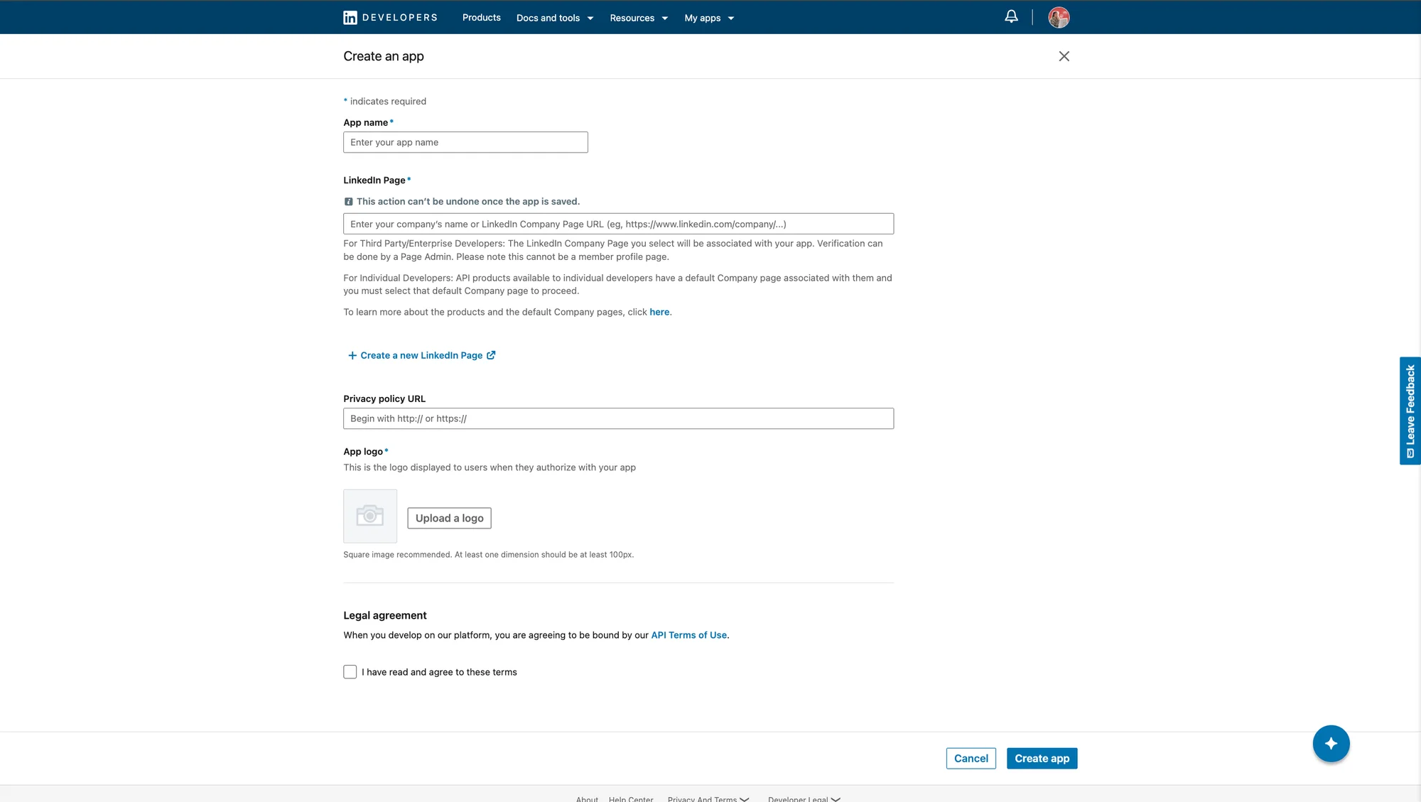 LinkedI API creation