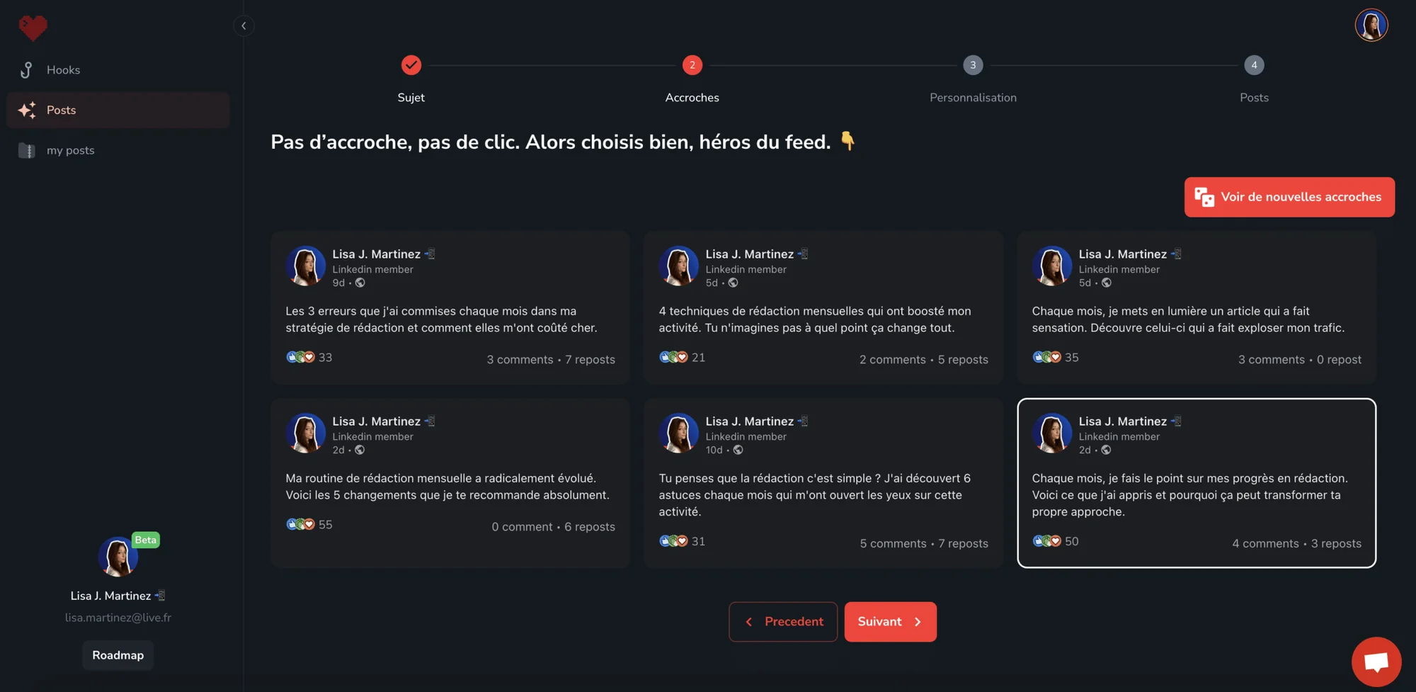 Témoignages d'utilisateurs sur l'importance d'une bonne accroche pour générer des clics