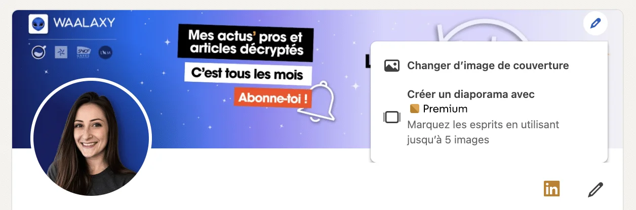 Ajouter une bannière LinkedIn sur le profil