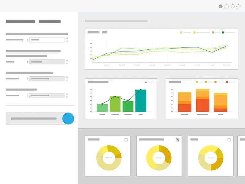Tableau de bord analytics données prospection