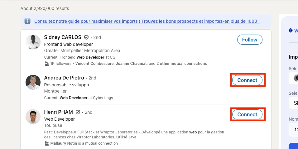Inviate richieste di connessione su LinkedIn.