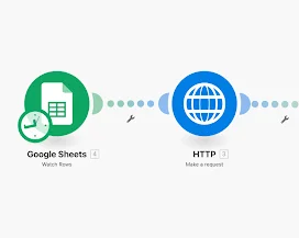 "Google Sheets -> HTTP - Connecter des données à Internet."