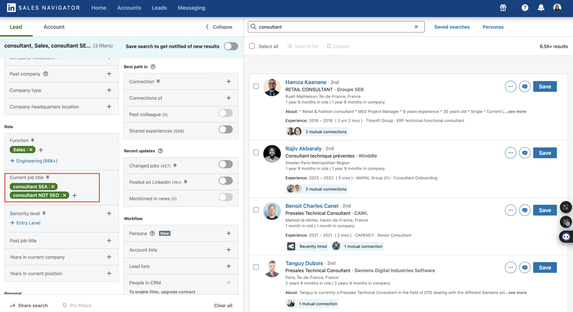 LinkedIn per il team di vendita
