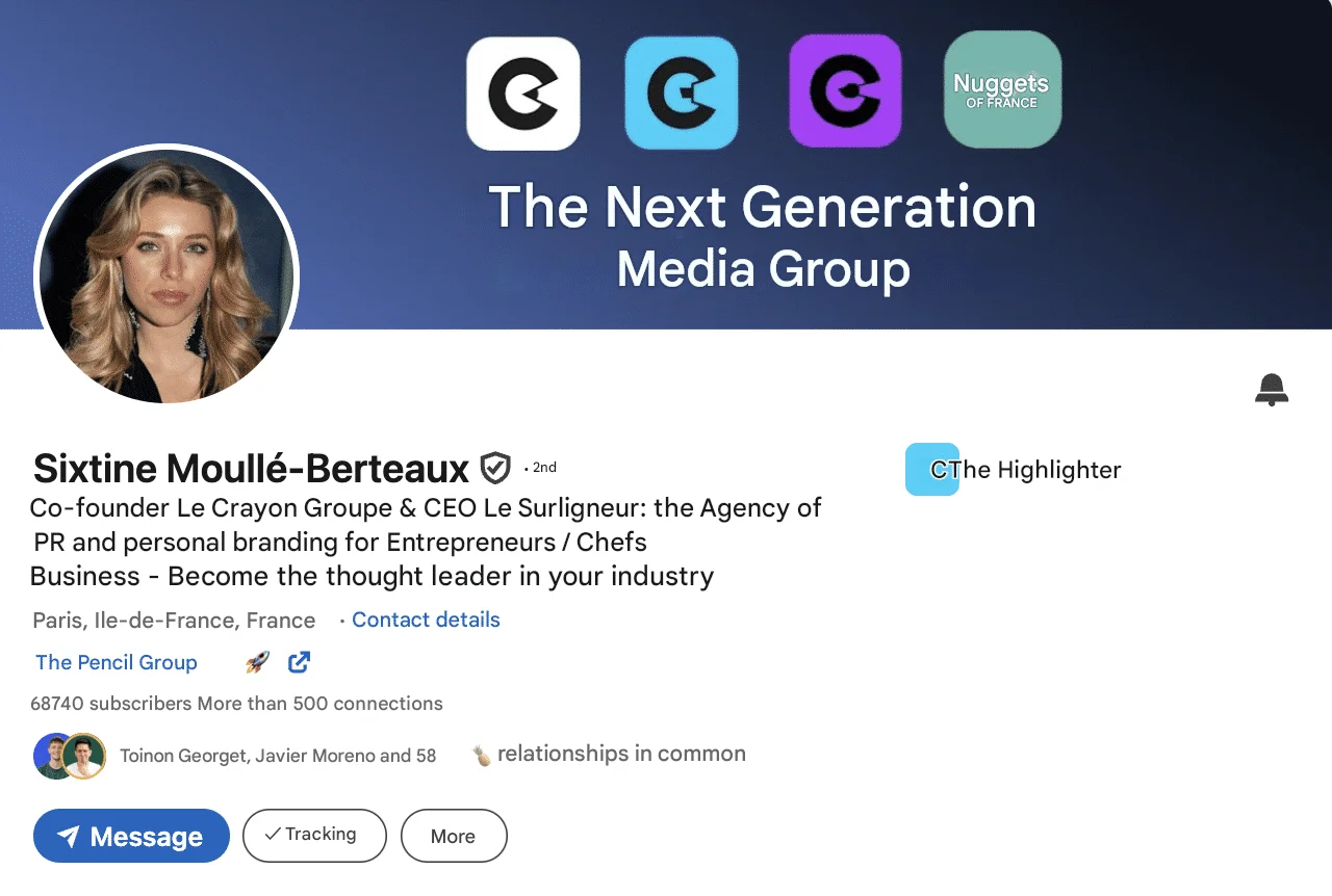 LinkedIn content strategie: voorbeeld van een geoptimaliseerd LinkedIn profiel.