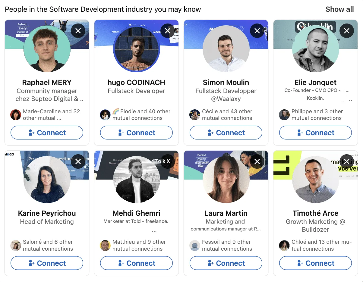 Estratégia de conteúdos do LinkedIn e envio de pedidos de ligação.