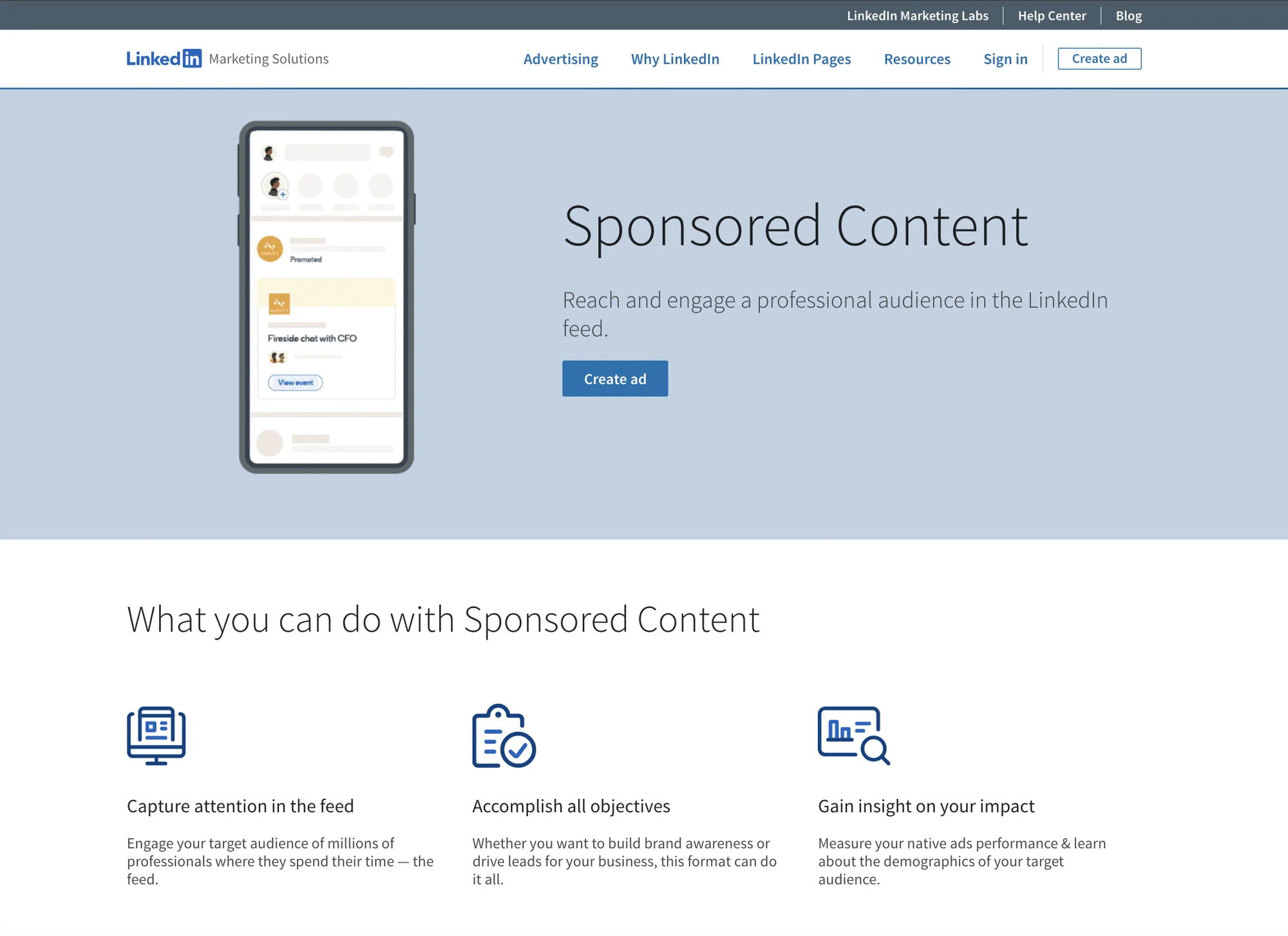 Estratégia de conteúdo do LinkedIn Ads.