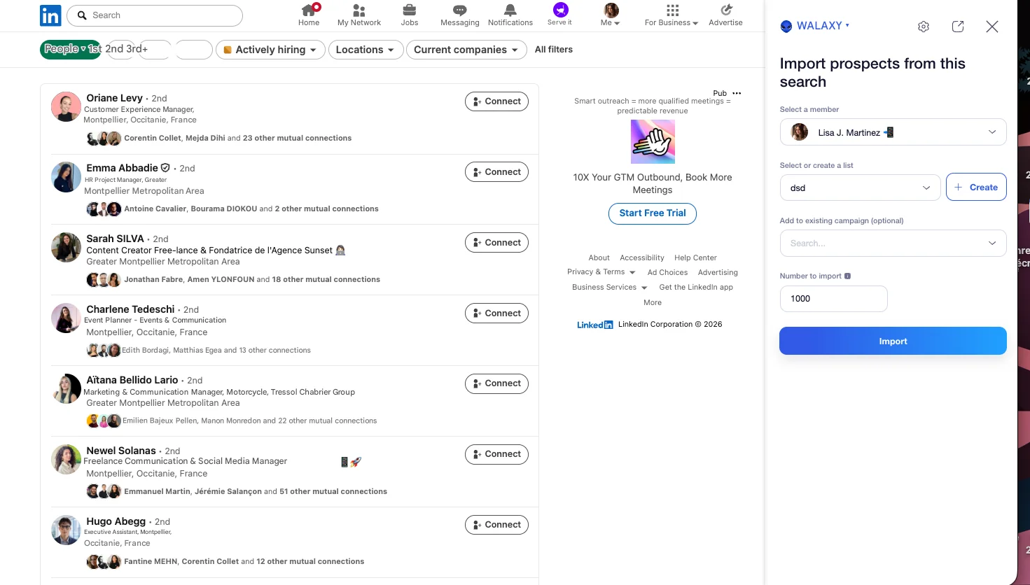 LinkedIn Sales Navigator search
