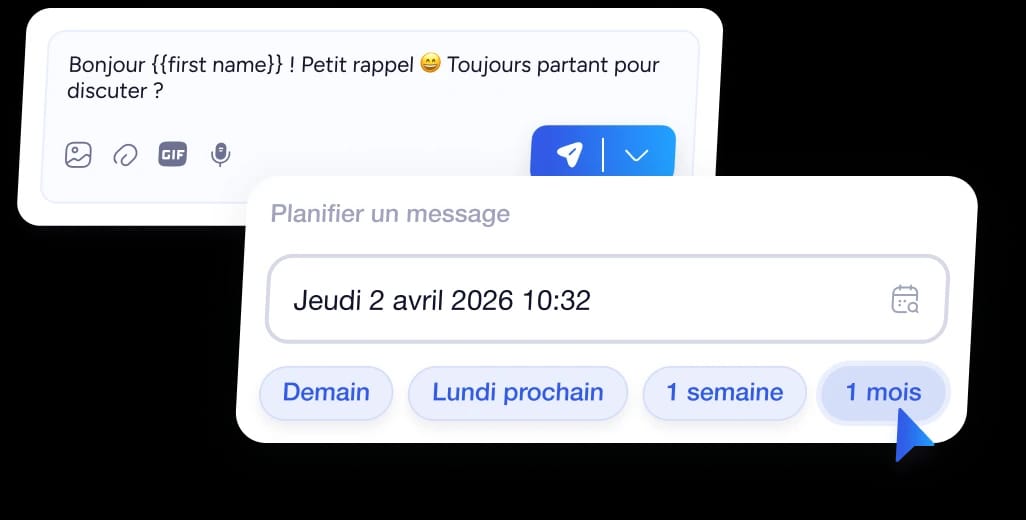 Planifier l'envoi d'un message LinkedIn à une date choisie depuis Inbox Waalaxy
